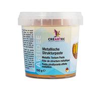 CREARTEC Pâte structurelle métallique - Mastic adhésif hautement pigmenté pour embellir des objets - Doré satiné - Capacité : 150 g - Fabriqué en Allemagne