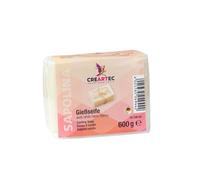 CREARTEC Savon à couler - Savon à fabriquer soi-même - Couleur : blanc pur - Quantité : 600 g - Mousse crémeuse - Végétalien - Fabriqué en Allemagne