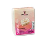 CREARTEC Savon à couler - Savon à fabriquer soi-même - Couleur : transparent - Quantité : 1000 g - Mousse crémeuse - Végétalien - Fabriqué en Allemagne