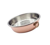 CREARTISTIC Moule à tarte et gâteaux rond en cuivre étamé - 24 x 6.5 cm, 2L, Haut, Fait main, Fabriqué en Italie