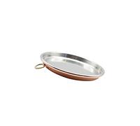 CREARTISTIC Plaque de Cuisson en Cuivre étainé pour Farinata - 36 cm, Plaque four à Pizza, bord de 3 cm, fait main - 100% Made in Italy