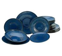 CreaTable, 10591, Série Sea Breeze Blue, service de vaisselle, ensemble de 18 pièces.