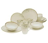 CreaTable, 14699, Serie Nature Collection Natural Living, 16-teiliges Geschirrset, Kombiservice aus Steinzeug