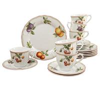 CreaTable, 17030, Série Flora Orchard, Service à café de 18 pièces