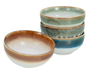 CreaTable, 17546, Serie Cascade Bowls Mix, Buddha Bowl Set 4 teilig, Farbmix