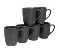 CreaTable, 17963, série Rondo ardoise, set de vaisselle, set de mugs 30 cl, 6 pièces