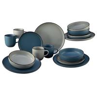 CreaTable, 21016 Service de table moderne Scandic Bleu/gris 16 pièces