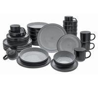 CreaTable, 21519, Série Nordic Fjord Frost, service de vaisselle de 30 pièces, service de table en grès.