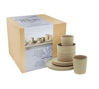 CreaTable, 21526, Série Futuro Sand, service de 8 pièces, service combiné en grès.