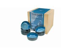 CreaTable, 21553, Série Nordic Fjord Blue, ensemble de vaisselle 6 pièces, ensemble de bols à muesli en grès.