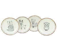 CreaTable, 21570, série Amis de la forêt, service de table 4 pièces, bol multifonction en grès, passe au lave-vaisselle et au micro-ondes, production de qualité