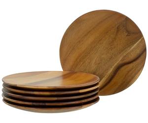 CreaTable, 21579, Série Acacia - Nature Collection, set de vaisselle 6 pièces, set d'assiettes en bois