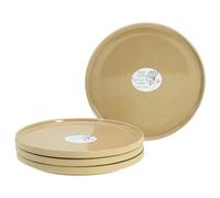 CreaTable, 21654, Série Futuro Sand, service de vaisselle 4 pièces, ensemble d'assiettes à dessert en grès