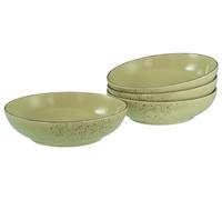 CreaTable, 21681, Série Nature Collection Green, service de vaisselle 4 pièces, poke bowl en grès, compatible lave-vaisselle et micro-ondes, production de qualité.