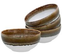 Creatable, 21687, Serie Cascade Buddha Bowls Marron, service de vaisselle 4 pièces, ensemble de Buddha Bowls en céramique.