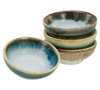 CreaTable, 21725, Série Cascade Bowls Mix, Set de vaisselle de 4 pièces, ensemble de bols à trempette en céramique.