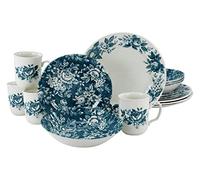 CreaTable, 22264, Série Splendor pétrole, Set de vaisselle, service combiné 16 pièces
