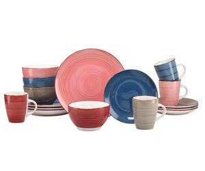 CreaTable, 22855, série Bella Casa COTTAGE, service de table, service combiné 16 pièces