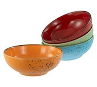 Creatable, 22873, Série Nature Collection Méditerranée Bols, set de vaisselle de 4 pièces, ensemble de bols à smoothie en grès, compatible lave-vaisselle et micro-ondes, production de qualité.