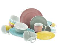 CreaTable, 23585, Série PASTELLO, service de vaisselle, ensemble de 16 pièces.