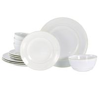 CreaTable, 23670, série ANTIQUE offwhite, service de vaisselle, ensemble de 12 assiettes.