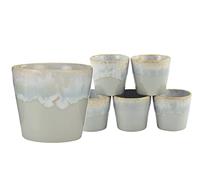 Creatable, 23722 Série Grespresso Service à expresso 6 pièces en grès Gris