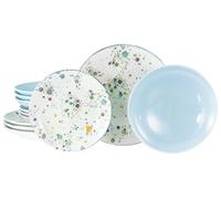 CreaTable, 24257 Série Candy Drops Service de table 12 pièces pour 4 personnes, assiettes en grès, passe au lave-vaisselle et au micro-ondes, production de qualité