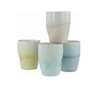 CreaTable, 24343 Série Squeezy Maytime Lot de 4 tasses à café en grès pour 4 personnes, passe au lave-vaisselle et au micro-ondes, production de qualité
