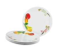 Creatable, 24443 Série Milano Pizza Service de table 4 pièces pour 4 personnes, assiettes à pizza en porcelaine, passe au lave-vaisselle et au micro-ondes, production de qualité