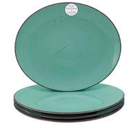 Creatable, 24752 Série Vintage Nature Lot de 4 assiettes à steak en porcelaine pour 4 personnes Passe au lave-vaisselle et au micro-ondes Fabriqué en Europe