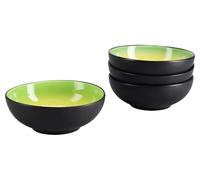 CreaTable, 24928 Série Hot Green Service de table 4 pièces pour 4 personnes, bol multifonction en grès, passe au lave-vaisselle et au micro-ondes, production de qualité