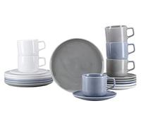 CreaTable, 25073 Série Session Service de table 18 pièces pour 6 personnes, en porcelaine, passe au lave-vaisselle et au micro-ondes, fabriqué en Europe