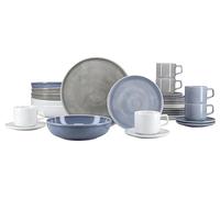 CreaTable, 25080 Série Session Urban Service de table 30 pièces pour 6 personnes en porcelaine, passe au lave-vaisselle et au micro-ondes, fabriqué en Europe