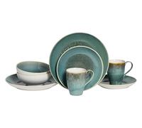 CreaTable, 25863, Série Caldera Vert, ensemble de vaisselle, service combiné 8 pièces.