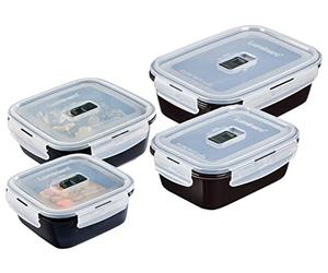 CreaTable, 33081, Série Black Box, set de vaisselle, boîte de rangement 4 pièces