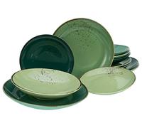 CreaTable, 33322, Série Nature Collection GREEN LIFE, service de vaisselle, set de 12 pièces.