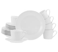 CreaTable, Série Base Blanc Service à café 18 pièces en porcelaine