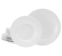 CreaTable, Série Base Blanc Service de table 12 pièces en porcelaine