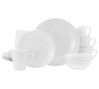 CreaTable, Série Base Blanc Service de table 16 pièces en porcelaine