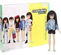 Creatable World Mattel Creatable World Poupée à Personnaliser aux Cheveux Noirs Lisses, Vêtements et Accessoires, Jouet Créatif pour Enfants à Partir de 6 Ans, GGG54