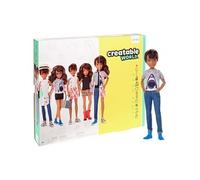 Creatable World poupée avec accessoires set cheveux bruns ondulés 30 cm
