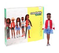 Creatable World Poupée Avec Accessoires Set Cheveux Noirs Tressés 30 Cm