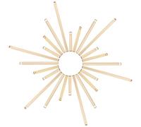 CREATCABIN 1 boîte 24 pièces 4 Tailles de Barre d'or Breloques Bandes D'Estampage Vierges 18K Véritable Plaqué Laiton Rectangle Long Vertical 4 côtés Pendentifs Fabrication Bijoux Breloques Bricolage