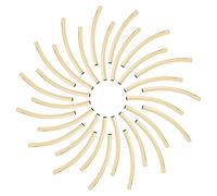 CREATCABIN 1 boîte 30pcs Perles de Tube Incurvées en Or Laiton Élégant Nouilles Perle 24K Véritable Plaqué Or Long Grand Trou Connecteurs D'Espacement en Vrac pour la Fabrication de Bijoux à Bricoler