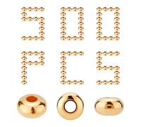 CREATCABIN 1 Boîte 500pcs 18k Plaqué Or Perle Entretoise Ronde pour la Fabrication de Bijoux Laiton Doré Rondelle Perles pour Bracelet Collier Boucle d'oreille Faire Artisanat