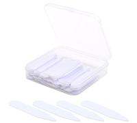 CREATCABIN 100 pièce Baleines Col Plastique Inserts Col Col Languette Ensemble Baleines Col Chemise Blanche avec Boîte Plastique Pattes Col pour Chemises Habillées Haut Gamme pour Hommes Prêtre 1x5cm