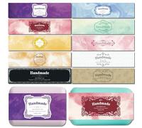 CREATCABIN 100 Savon Fait Main Étiquettes Rectangulaires Papier Kraft Joints Taille Emballage 21x5cm