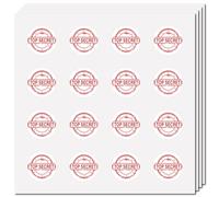 CREATCABIN 128 Autocollant Top Secret en Vinyle Autocollant Imperméable Rond pour Scrapbooking,Bouteilles d'eau,Ordinateur Portable,Bagages,Tasse,Ordinateur,Journal Intime,Skateboard,Rouge,2.5x2.5 cm
