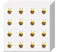 CREATCABIN 128 Mini Autocollant Abeille pour Récompense D'Enseignant 2.5cm Vinyle Plastique Étanche Amovible Adhésif Mignon Dessin Animé pour Journal Agenda Photo Valise Tasse Ordinateur Portable