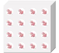 CREATCABIN 128 Mini Autocollant Fleur de Cerisier Rose 2.5cm Rond Petit en Plastique Autocollant Imperméable pour Scrapbooking Agenda Enveloppe Journal Casque Ordinateur Portable